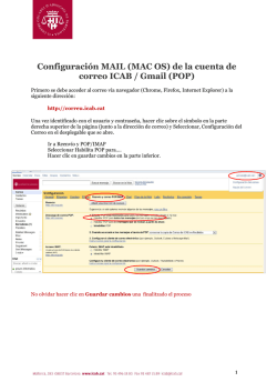 Configuración MAIL (MAC OS) de la cuenta de correo ICAB / Gmail