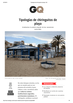 Tipologías de chiringuitos de playa