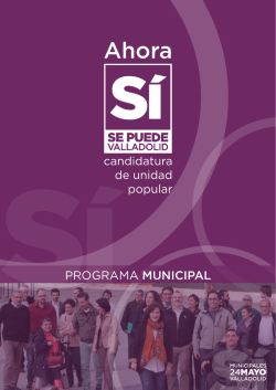 PROGRAMA MUNICIPAL - Sí Se Puede Valladolid