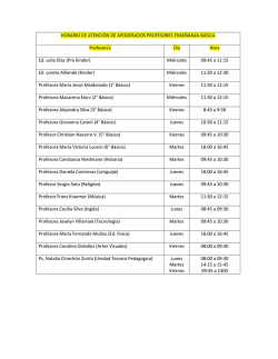 HORARIO DE ATENCIÓN DE APODERADOS PROFESORES