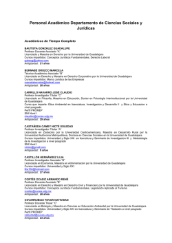 Listado de profesores - Cucea