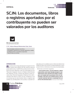 SCJN: Los documentos, libros o registros aportados
