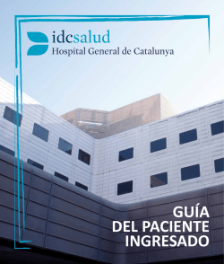 GUÍA DEL PACIENTE INGRESADO - Hospital General de Catalunya