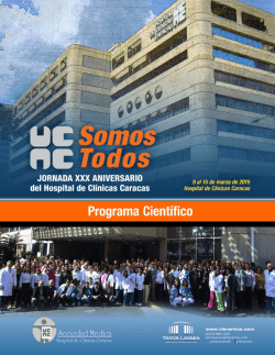 Aqu&iacute; el cronograma - Hospital de Cl&iacute;nicas Caracas