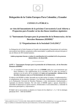 Delegación de la Unión Europea Para Colombia y Ecuador