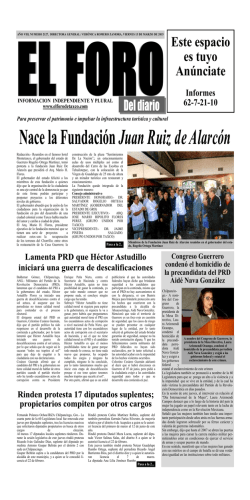 Este espacio es tuyo Anúnciate Informes 62-7-21