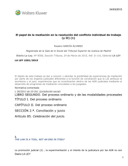 El papel de la mediación en la resolución del