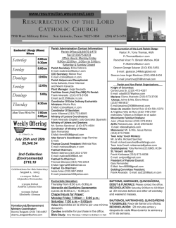 RESURRECTION OF THE LORD CATHOLIC CHURCH