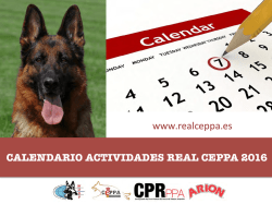 www.realceppa.es CALENDARIO ACTIVIDADES REAL CEPPA 2016