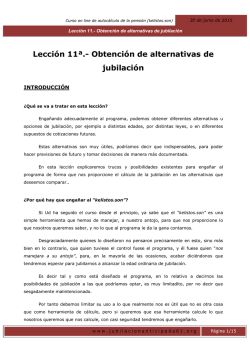 Lección 11ª. - Jubilación anticipada 61