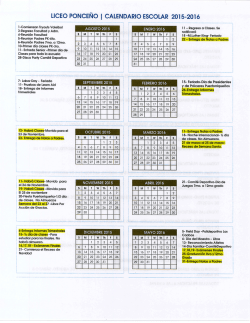 LICEO PONCE&Ntilde;O | CALENDARIO ESCOLAR