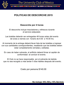 politicas de descorche 2015