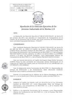 Nombramiento de Responsables