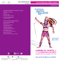 &iexcl;ARRIBA EL NORTE...! - Coordinaci&oacute;n Nacional de Danza