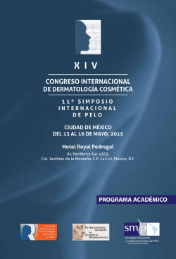 Descarga el folleto - XV Congreso de Dermatología Cosmética