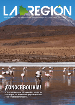 ¡CONOCE BOLIVIA! - Periodico La Region