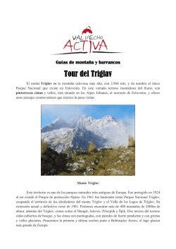 tour del triglav - Val d`Echo Activa Guías de montaña y barrancos