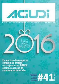 Es nuestro deseo que la comunidad gr&aacute;fica en conjunto con AGUDI