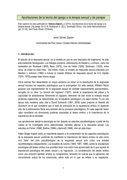 Aportaciones de la teoría del apego a la terapia sexual y de parejas
