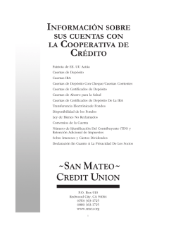 información sobre sus cuentas con la cooperativa de crédito