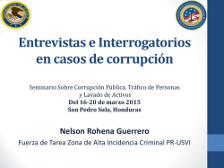 Entrevistas e Interrogatorios en casos de corrupción