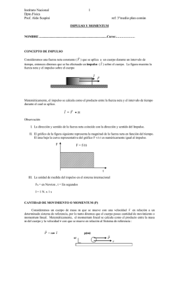 Impulso y Cantidad de Movimiento Lineal