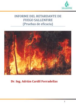 INFORME DEL RETARDANTE DE FUEGO SALLENFIRE (Pruebas