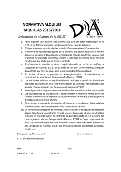 Normativa 2015-2016 para firmar