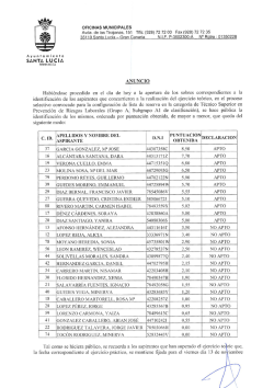 Tal como se hiciera público, se recuerda a los aspirantes que han