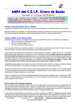 Circular nº 4 - AMPA ALVARO de BAZAN