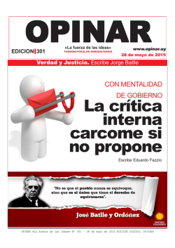 La crítica interna carcome si no propone