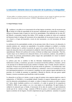 La educaci&oacute;n: elemento clave en la reducci&oacute;n de la