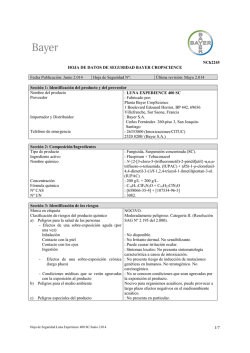 Hoja de Datos de Seguridad Luna Experience