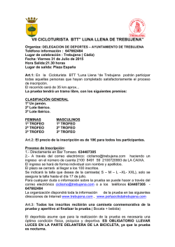 VII CICLOTURISTA BTT” LUNA LLENA DE TREBUJENA”
