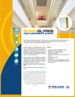 Sonoglass® Cielo Absorbente Blanco Descargar Ficha PDF