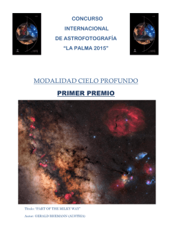MODALIDAD CIELO PROFUNDO PRIMER PREMIO