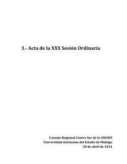 3-XXXI SO CRCS-Acta de la XXX Sesion ordinaria