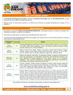 Kit Escolar - Alcald&iacute;a de San Diego