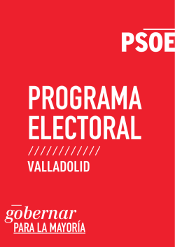 Programa 2015 - Grupo Municipal Socialista Ayuntamiento de