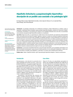 Hipofisitis linfocitaria y paquimeningitis hipertr&oacute;fica: descripci&oacute;n de