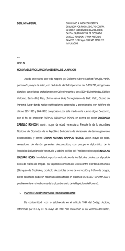 Denuncia Penal contra Diosdado Cabello