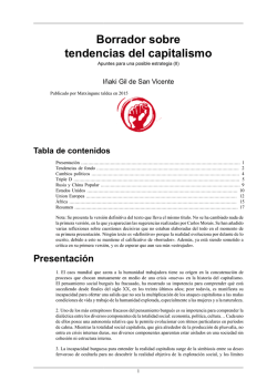Borrador sobre tendencias del capitalismo - Apuntes