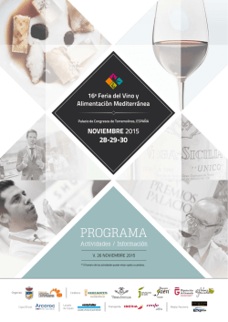 Programa - Feria del Vino y Alimentación Mediterránea