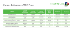 Cuentas de Ahorros en (RD$) Pesos
