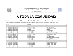 A TODA LA COMUNIDAD: - Facultad de Economía "Vasco de