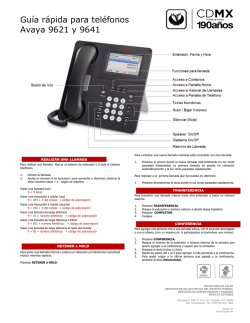 Guía rápida para teléfonos Avaya 9621 y 9641