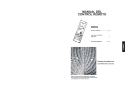 MANUAL DEL CONTROL REMOTO
