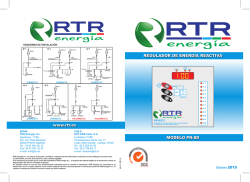Diptico RTR Regulador de Energia Reactiva PR-8D