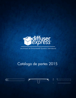 Cat&aacute;logo de partes 2015 - Environmental Dynamics International