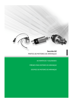 Sección 2 Partes de Motores de Arranque